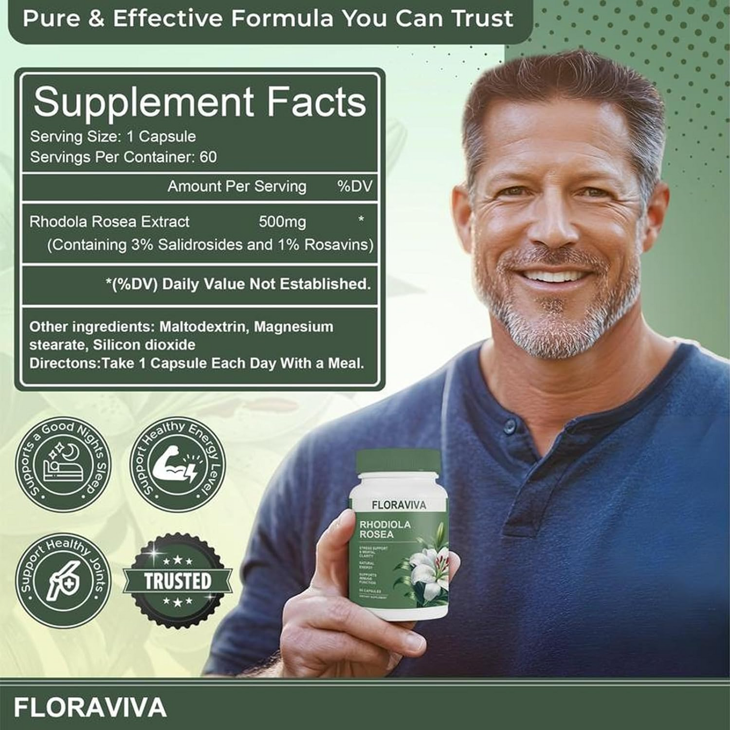 Floraviva Rhodiola Rosea Capsules