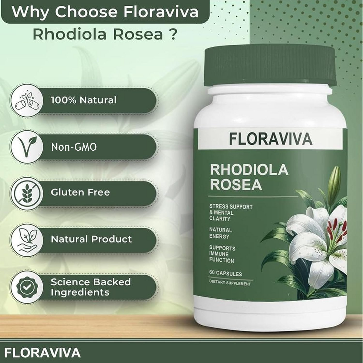 Floraviva Rhodiola Rosea Capsules